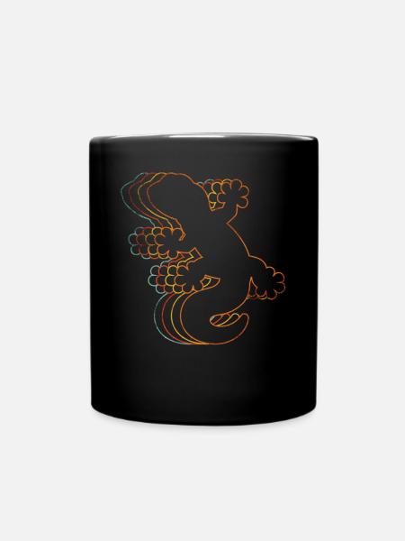 Gecko - Tasse einfarbig - Schwarz