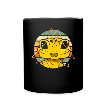 Süsser Gecko - Tasse einfarbig - Schwarz - Vorne