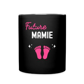 Future mamie cadeau naissance grossesse mamie - Mug uni - noir - Devant