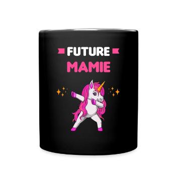 Future mamie licorne dab annonce grossesse mamie - Mug uni - noir - Devant