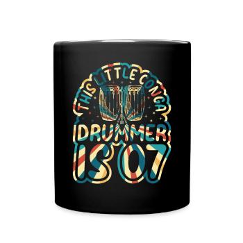This Little Conga Drummer Is 7 Conga Player Conga - Full Colour Mug - black - Front