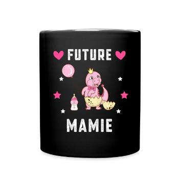 Future mamie dinosaure annonce grossesse mamie - Mug uni - noir - Devant