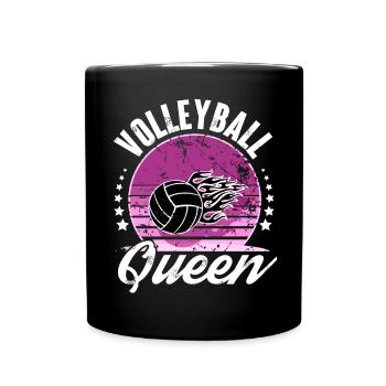 Volleyball - Tasse einfarbig - Schwarz - Vorne