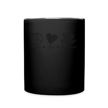 Peace Love Socialwork Social Worker - Full Colour Mug - black - Front