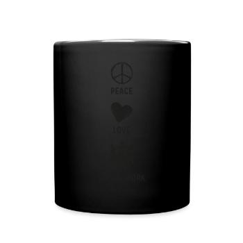 Peace Love Socialwork Social Worker - Full Colour Mug - black - Front