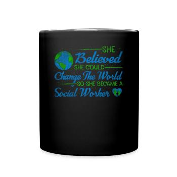 She Believed She Could Change A Lot - Tasse einfarbig - Schwarz - Vorne