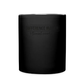 Difference Maker Proud Social Worker - Full Colour Mug - black - Front