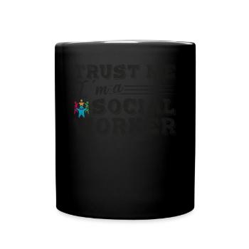 Croyez-moi, je suis un travailleur social drôle Sozialarbeiter - Mug uni - noir - Devant