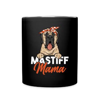 Mastiff Hund Old English Mastiff - Tasse einfarbig - Schwarz - Vorne