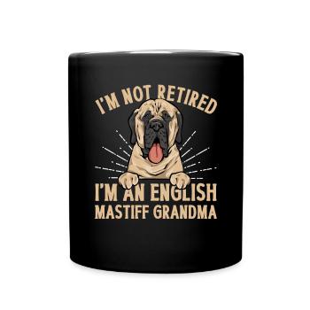 Mastiff Hund Old English Mastiff - Tasse einfarbig - Schwarz - Vorne