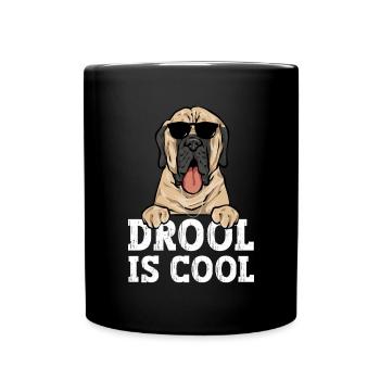 Mastiff Hund Old English Mastiff - Tasse einfarbig - Schwarz - Vorne