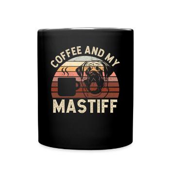 Mastiff Dog Old English Mastiff - Full Colour Mug - black - Front