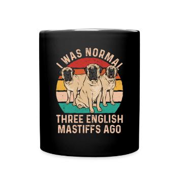 Mastiff Hund Old English Mastiff - Tasse einfarbig - Schwarz - Vorne