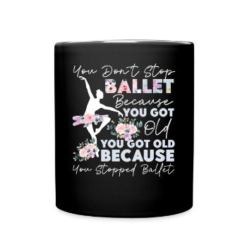 Ballet Dancer Dance Girl Ballerina - Full Colour Mug - black - Front