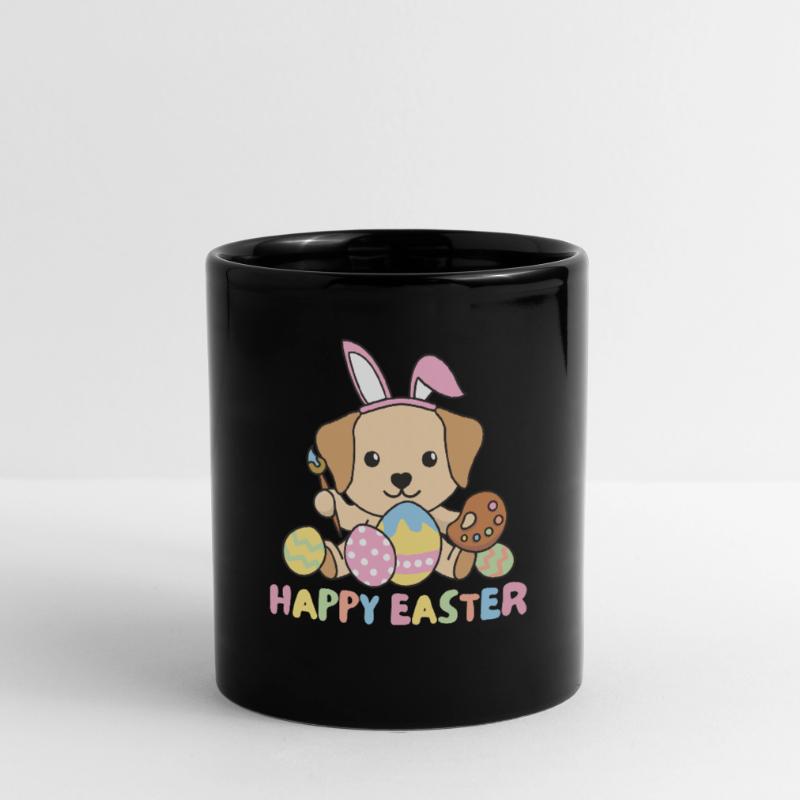 happy easter sweet Labrador Easter with Easter eggs Full Colour Mug