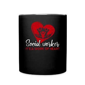 Difference Maker Proud Sozialarbeiter - Tasse einfarbig - Schwarz - Vorne