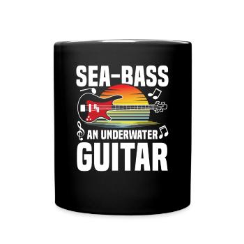 Sea Bass Gitarre - Tasse einfarbig - Schwarz - Vorne