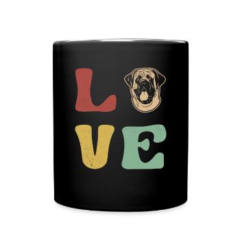 Mastiff Hund Old English Mastiff - Tasse einfarbig - Schwarz - Vorne