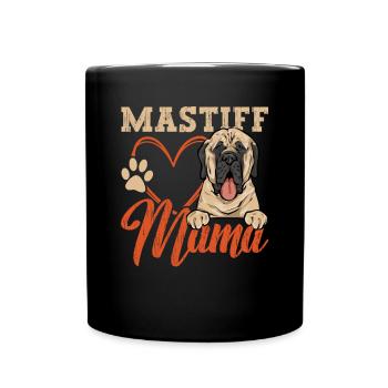 Mastiff Dog Old English Mastiff - Full Colour Mug - black - Front