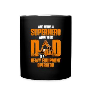Construction machinery operator Excavator driver Excavator driver Construction workers - Full Colour Mug - black - Front