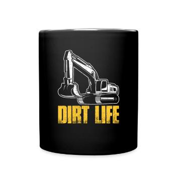 Construction machinery operator Excavator driver Excavator driver Construction workers - Full Colour Mug - black - Front