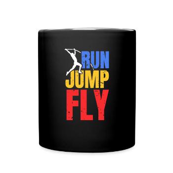 Run Jump Fly Pole Vault Chemise Cadeau - Mug uni - noir - Devant