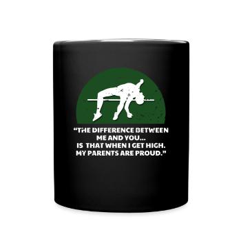 Chemise de saut à la perche cadeau - Mug uni - noir - Devant