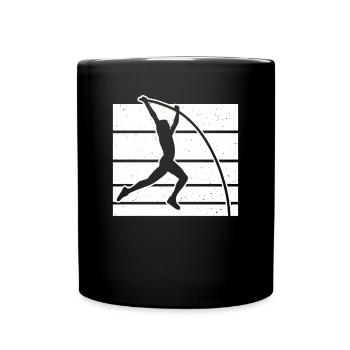 Cadeau Vintage Retro Pole Vault Shirt - Mug uni - noir - Devant