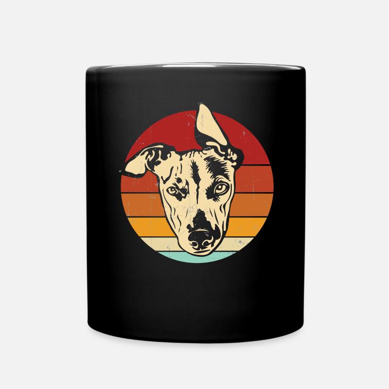 Whippet - Full Colour Mug - black