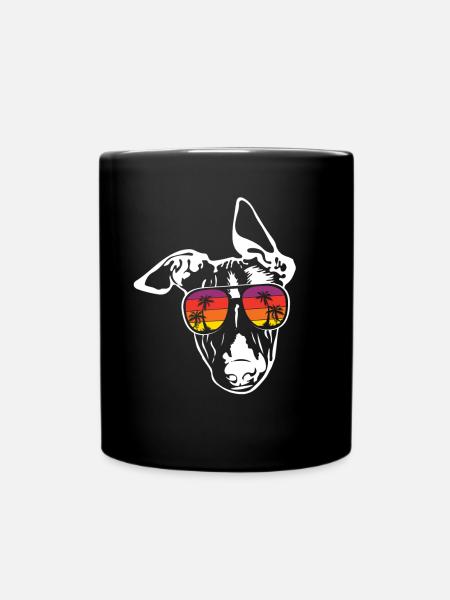 Whippet - Full Colour Mug - black