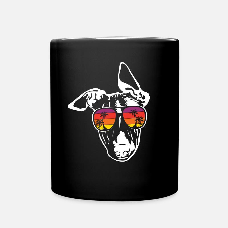 Whippet - Full Colour Mug - black