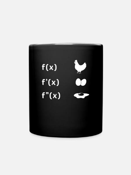 Fonction dérivée Œuf de poule Oeuf au plat Maths - Mug uni - noir