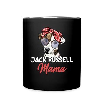 Hund Jack Russell Mama - Tasse einfarbig - Schwarz - Vorne