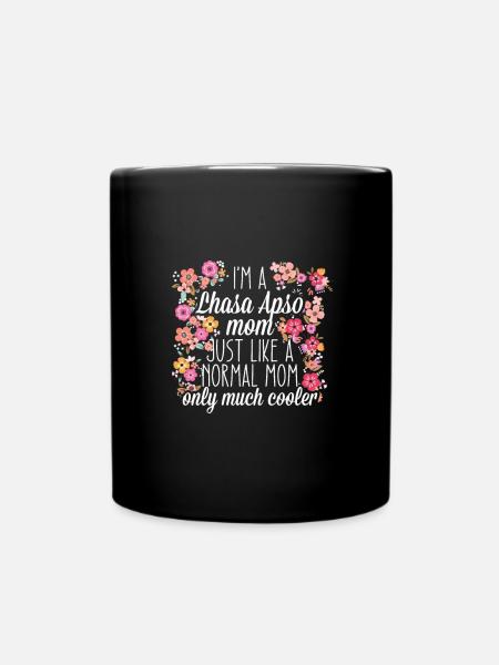 Lhasa Apso Mom - Tasse einfarbig - Schwarz