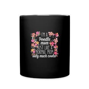 Maman caniche - Mug uni - noir - Devant