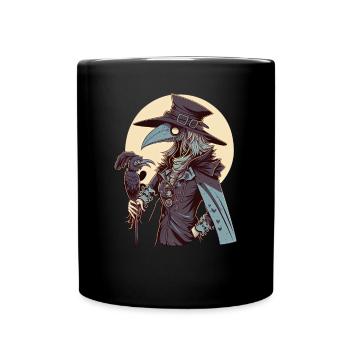 Weiblicher Pestarzt - Renaissance-Horror in einer - Tasse einfarbig - Schwarz - Vorne