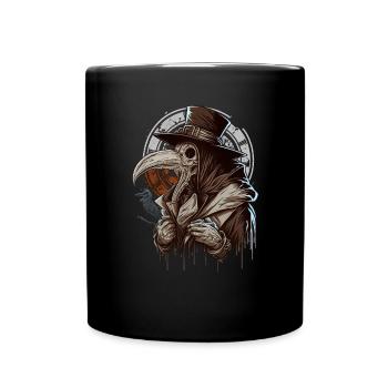 Pestarzt - Gruseliger Mittelalter-Renaissance-Arzt - Tasse einfarbig - Schwarz - Vorne