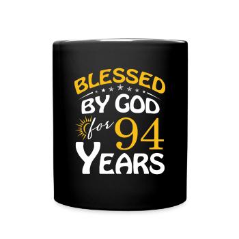 Vintage par Dieu Pour 94 ans Heureux 94ème Naissance - Mug uni - noir - Devant