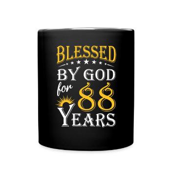Vintage by God for 88 years Happy 88th Birthday70t - Full Colour Mug - black - Front