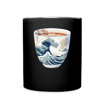 Kanagawa Tea Cup - Ein Tee, der Sie nach Japan - Tasse einfarbig - Schwarz - Vorne