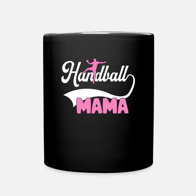 Handball Mama - Tasse einfarbig - Schwarz