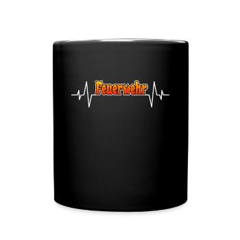 Fire Brigade Heartbeat - Full Colour Mug - black - Front