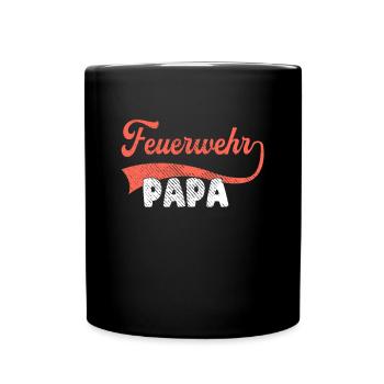 Fire Brigade Papa - Full Colour Mug - black - Front