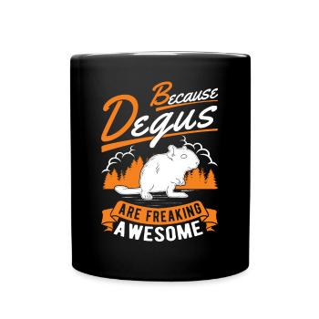 Degu owner shrub rat forest degu - Full Colour Mug - black - Front