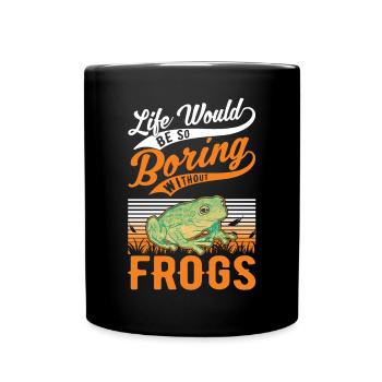 Grenouille cadeau Rainette - Mug uni - noir - Devant