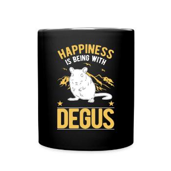 Degu Lucky Shrub Rat Forest Degu - Full Colour Mug - black - Front