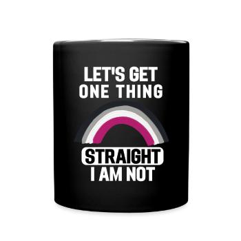Regenbogen Ace Pride Month LGBT Geschenk Asexuell - Tasse einfarbig - Schwarz - Vorne
