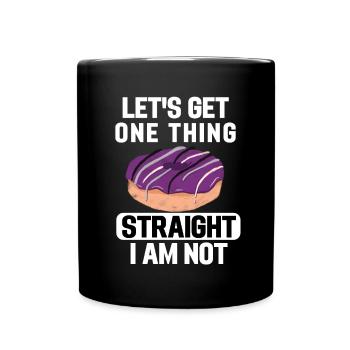 Ace Pride Month Donut LGBTQ Geschenk Asexuell - Tasse einfarbig - Schwarz - Vorne