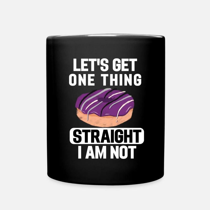 Ace Pride Month Donut LGBTQ Geschenk Asexuell - Tasse einfarbig - Schwarz