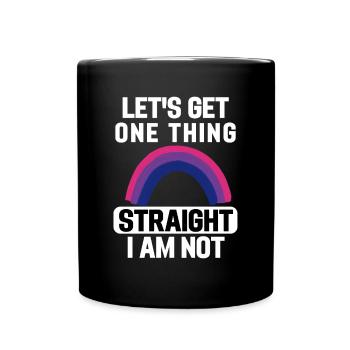 Regenbogen Bi Pride Month LGBT Geschenk Bisexuell - Tasse einfarbig - Schwarz - Vorne
